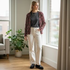 Vintage Stenay Burgundy and Gunmetal Floral Embellished Jacket | Circa 1980s-199